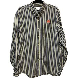 Auburn Tigers Cutter & Buck XL‎ Stripe Long Sleeve Button Down Shirt